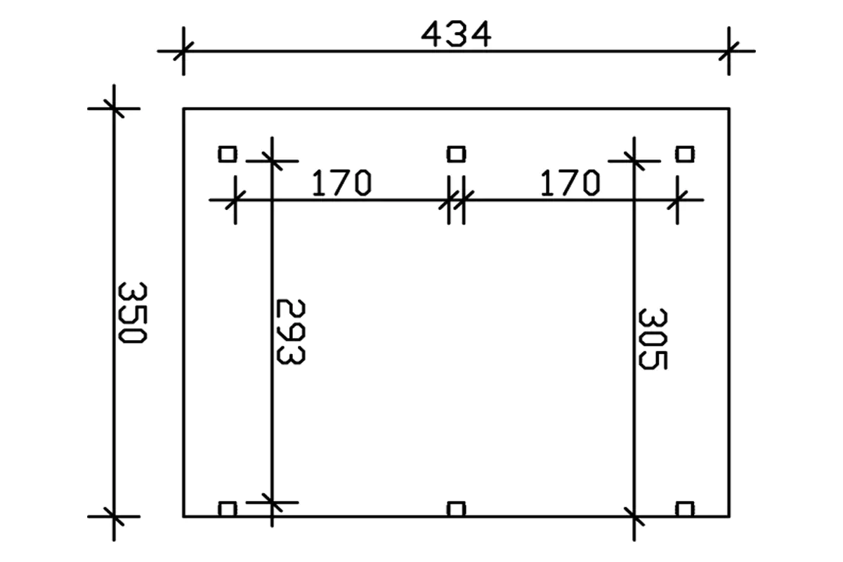 SKAN HOLZ Terrassenüberdachung Siena 434 x 350 cm