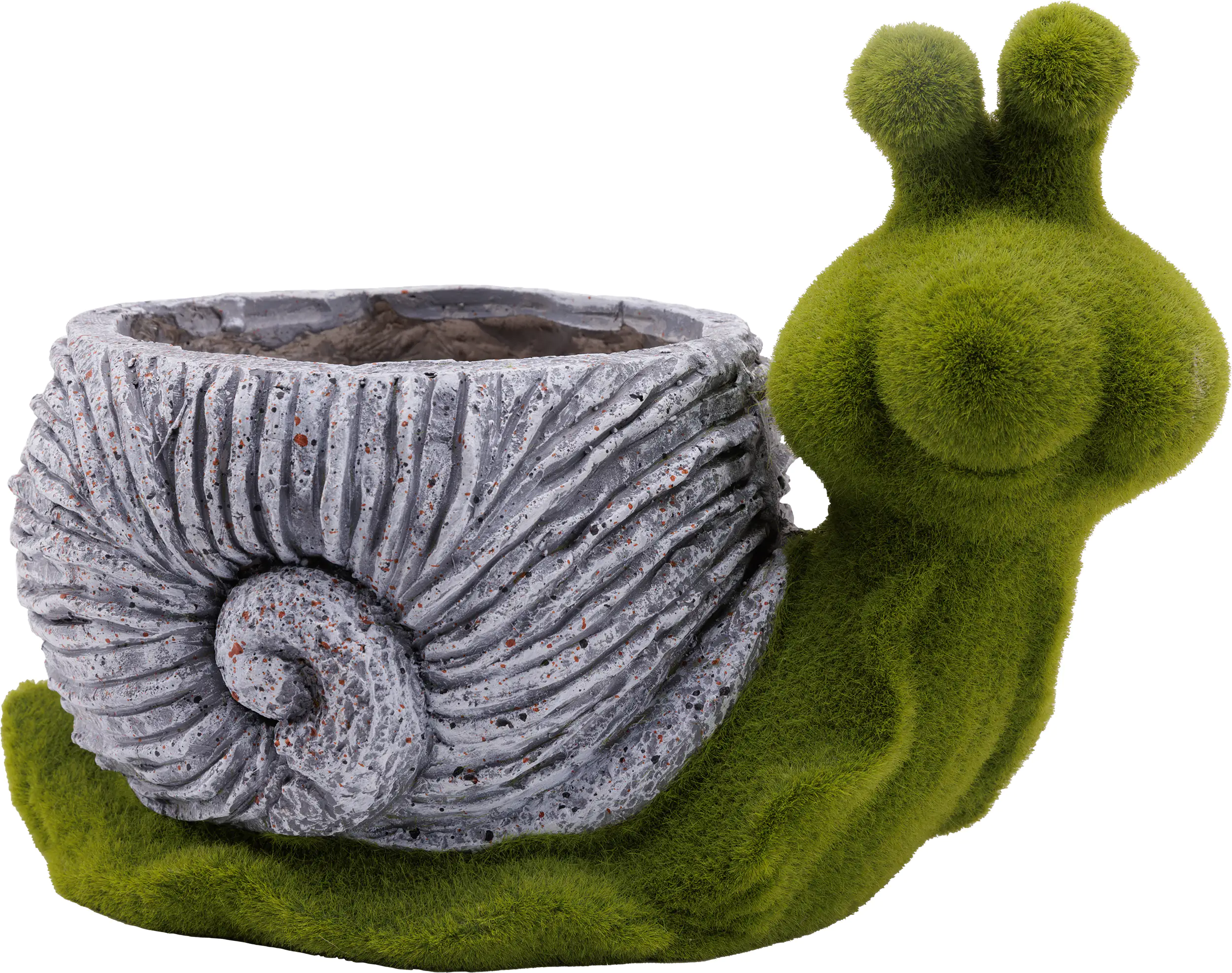 TrendLine Deko Pflanztopf Schnecke 36,5 x 23,5 x 26 cm grau grün