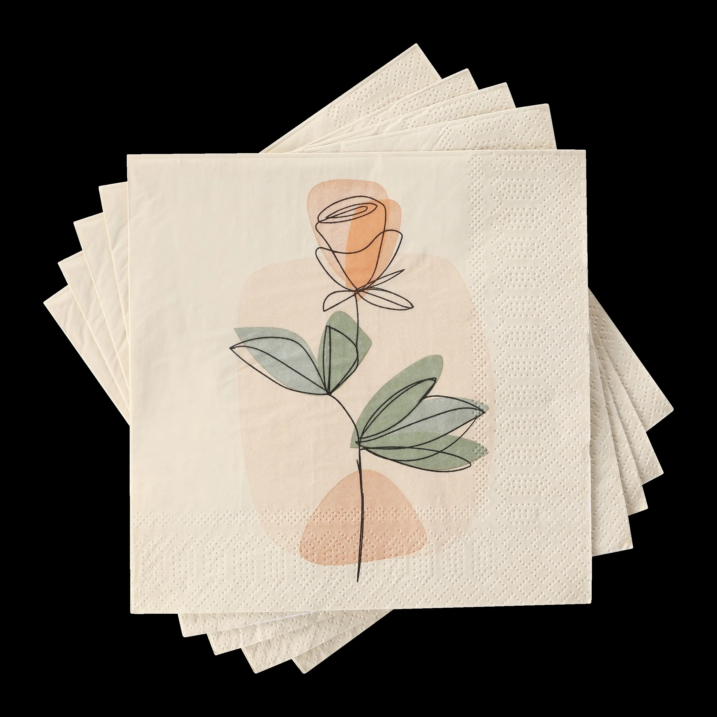 Eglo Servietten Motiv Blume Mahuli rosa bunt 17 x 17 cm - 20er Pack