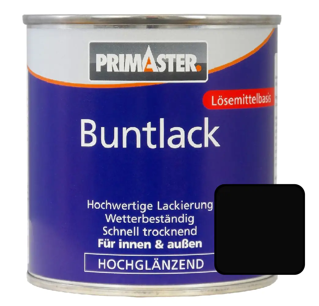 Primaster Buntlack RAL 9005 750 ml tiefschwarz hochglänzend