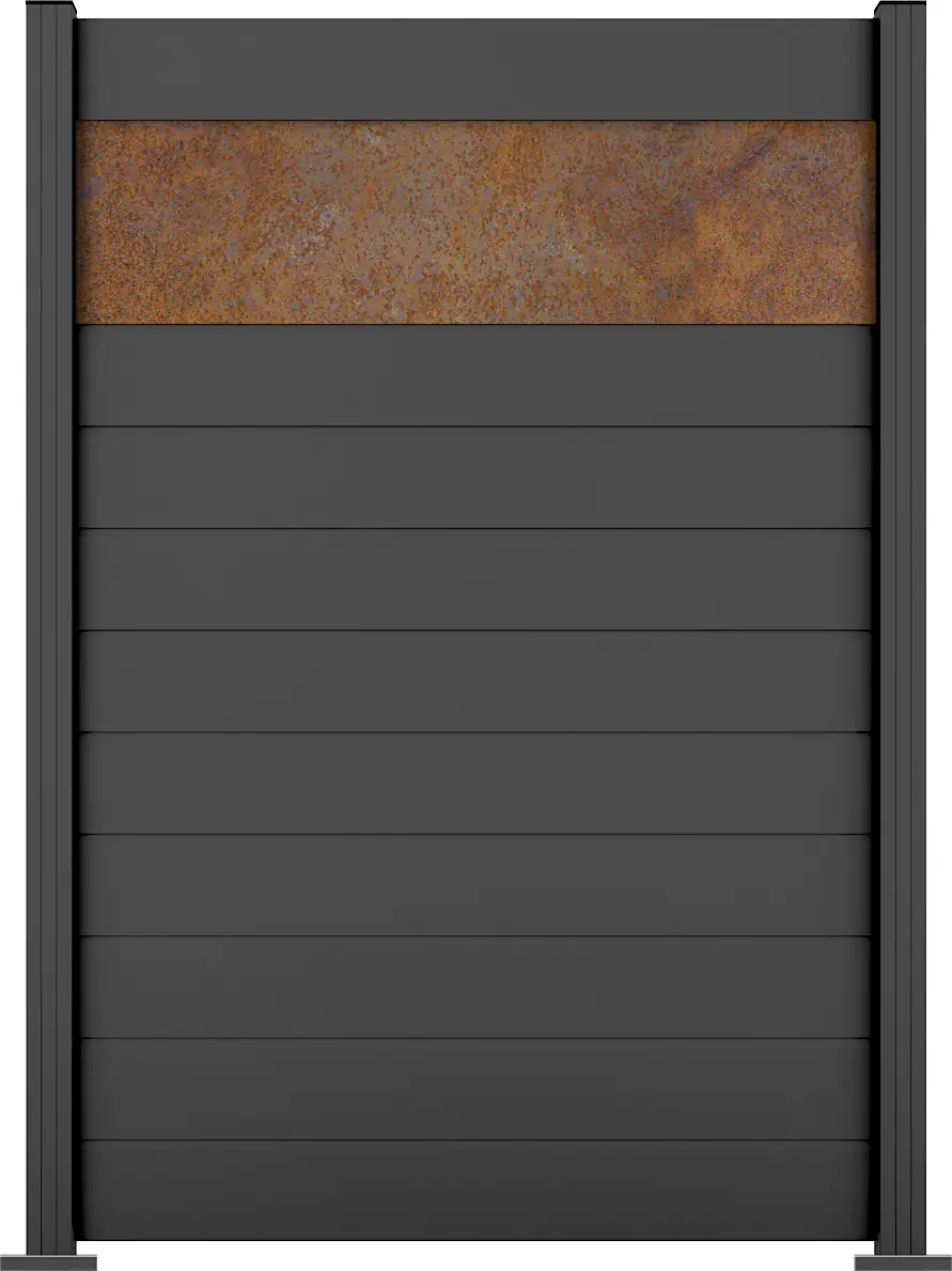 Ambiente Alu-Zaun Grundset Paneel 150 anthrazit 187 x 124,2 cm Ambiente Alu-Zaun Grundset Paneel 150 anthrazit 187 x 124,2 cm