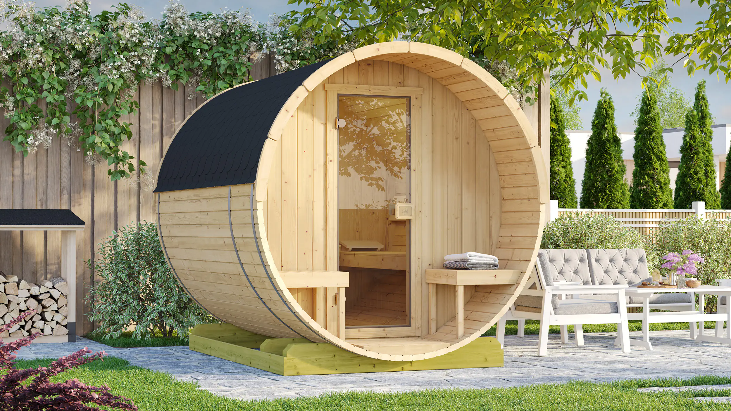 Weka Fasssauna FS 198 BioS-Ofen 9 kW