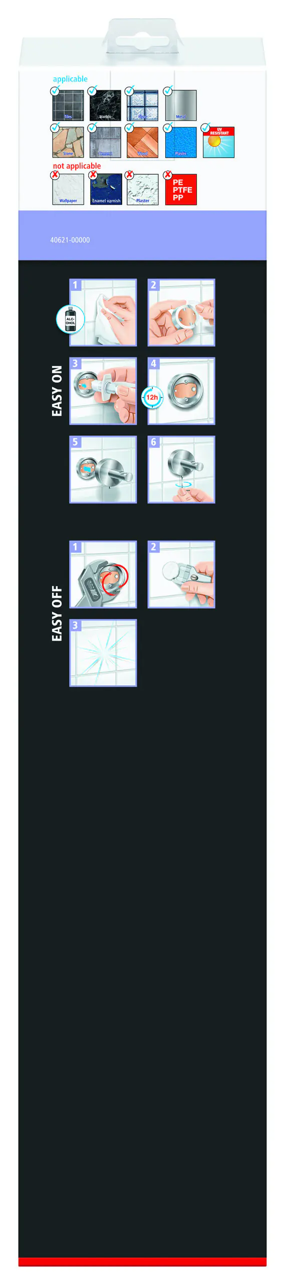 tesa Handtuchhalter Moon Black schwarz Metall 2-armig tesa Handtuchhalter Moon Black schwarz Metall 2-armig