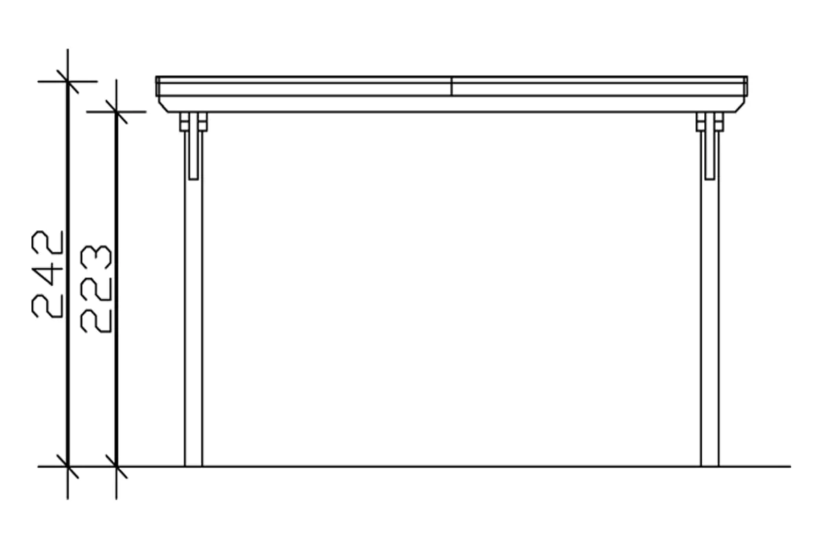 SKAN HOLZ Carport Emsland 404 x 846 cm mit Aluminiumdach