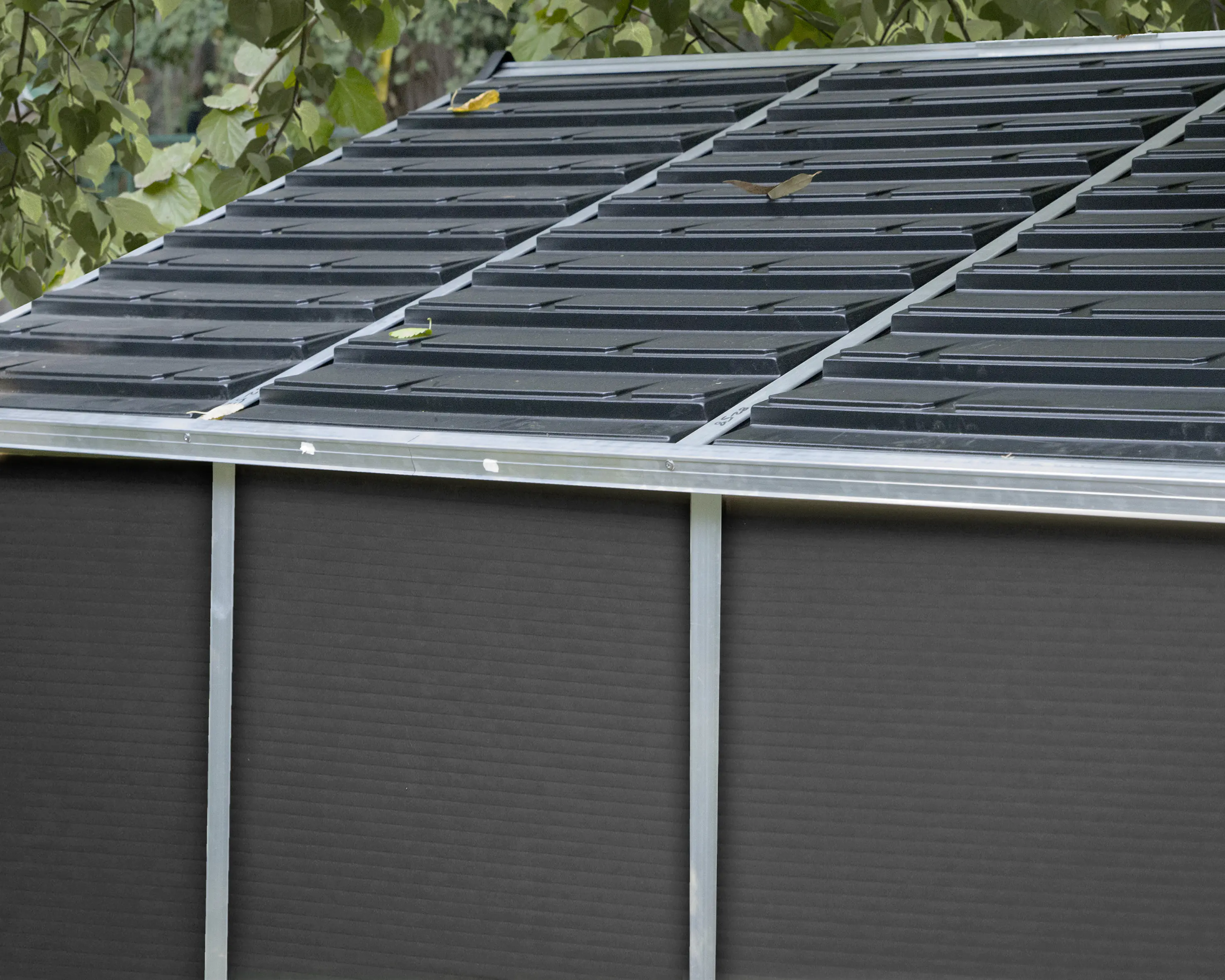 Canopia Gerätehaus Rubicon Alu grau 603 x 227 cm