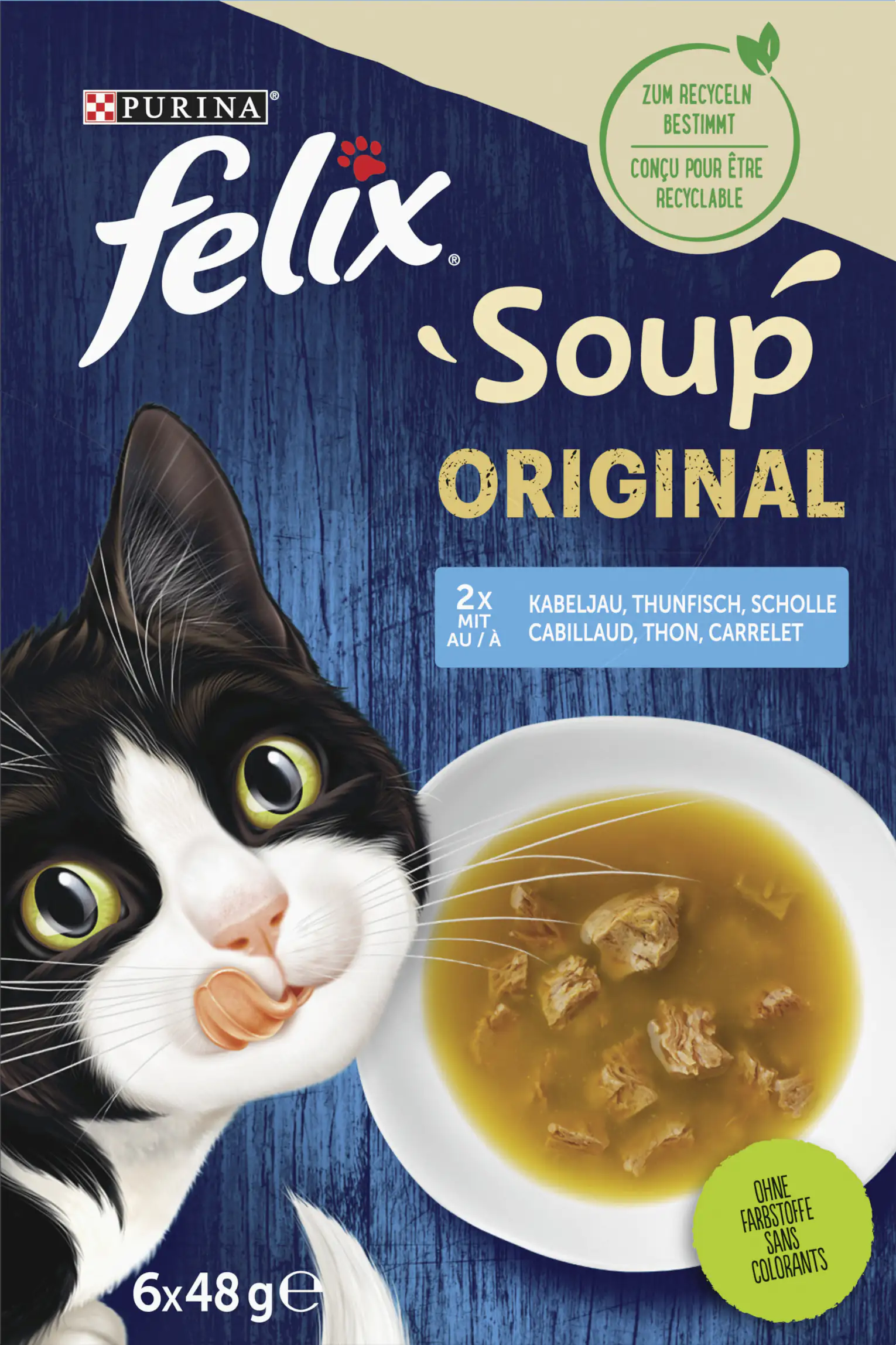 Felix Soup Geschmacksvielfalt aus dem Wasser Mix 6 x 48 g Felix Soup Geschmacksvielfalt aus dem Wasser Mix 6 x 48 g