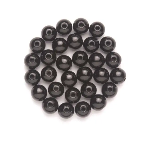 Glorex Holzperle schwarz 12 mm - 28 Stück