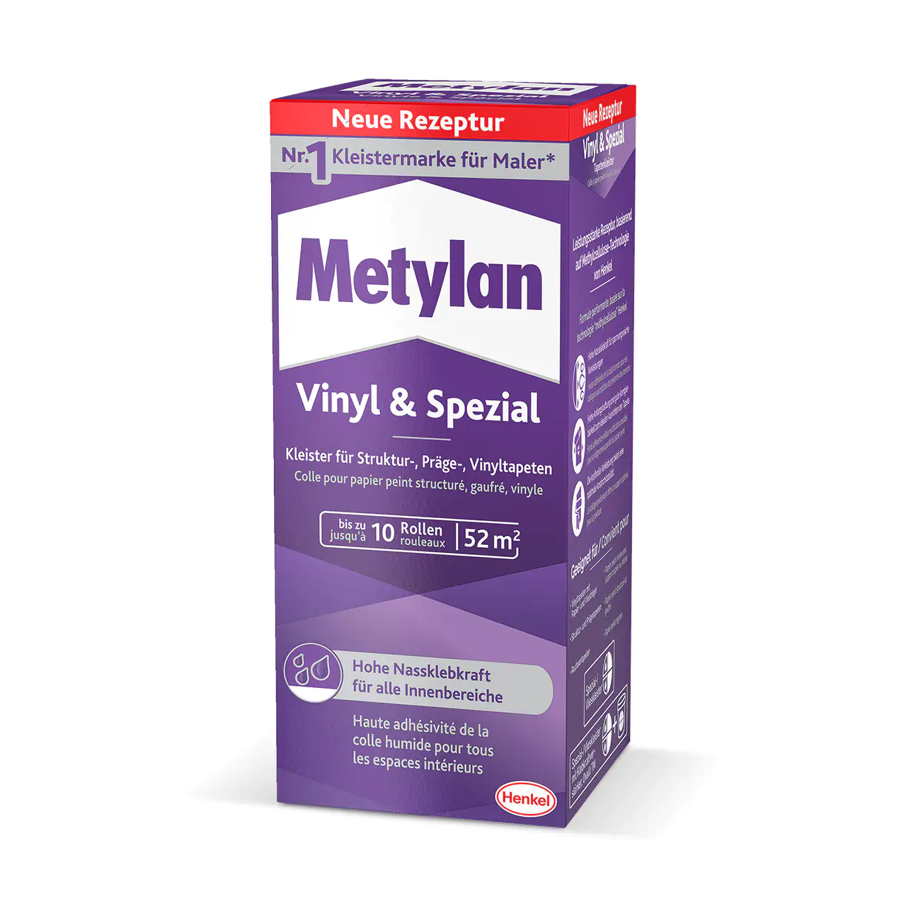 Metylan Vinyl & Spezial Tapetenkleister 360 g Paket, trocknet transparent Metylan Vinyl & Spezial Tapetenkleister 360 g Paket, trocknet transparent