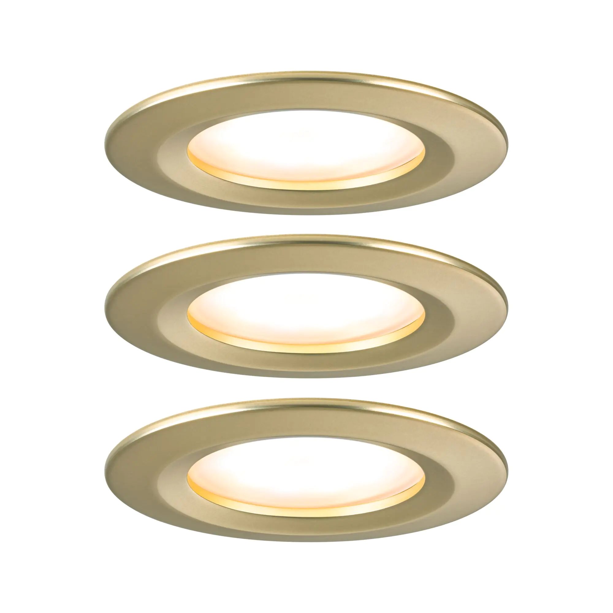 Paulmann LED-Einbauleuchten Nova 3x 6W starr gold matt Paulmann LED-Einbauleuchten Nova 3x 6W starr gold matt