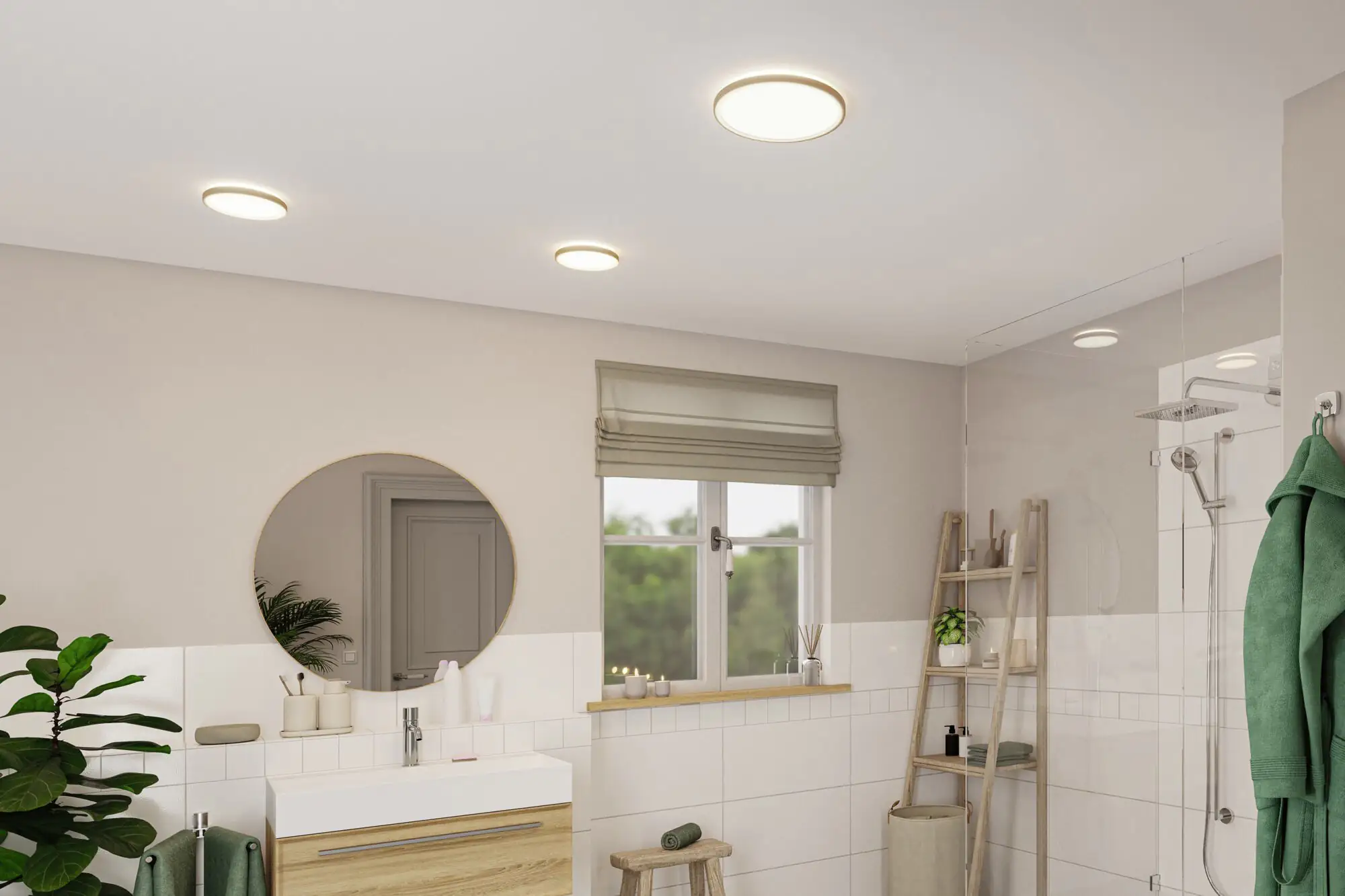 Paulmann LED Deckenleuchte Atria Shine Backlight Holzoptik Ø 19cm Paulmann LED Deckenleuchte Atria Shine Backlight Holzoptik Ø 19cm