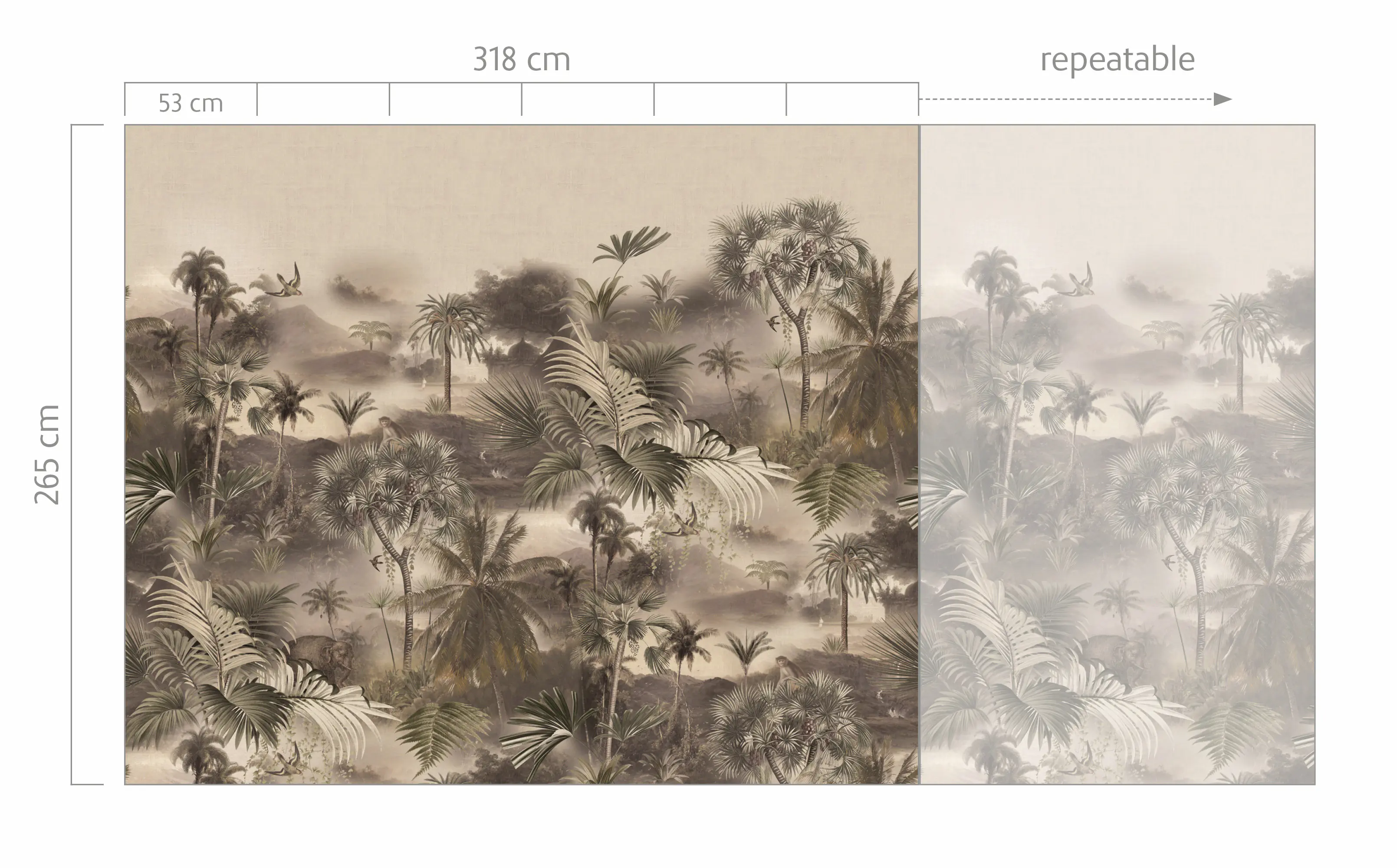 Rasch Vlies Fototapete 543636 Beige-Mittelbeige Muster & Motive 2,65 m x 3,18 m