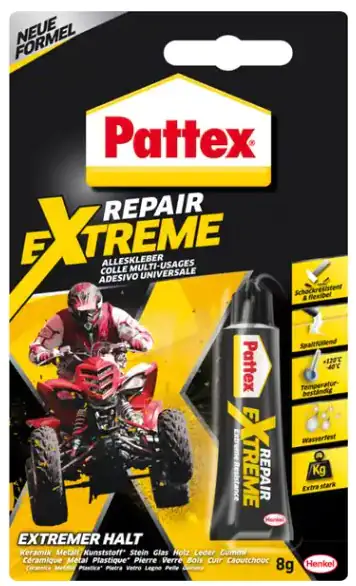 Pattex Repair Extreme Alleskleber-Gel 8 g Tube, kristallklar Pattex Repair Extreme Alleskleber-Gel 8 g Tube, kristallklar