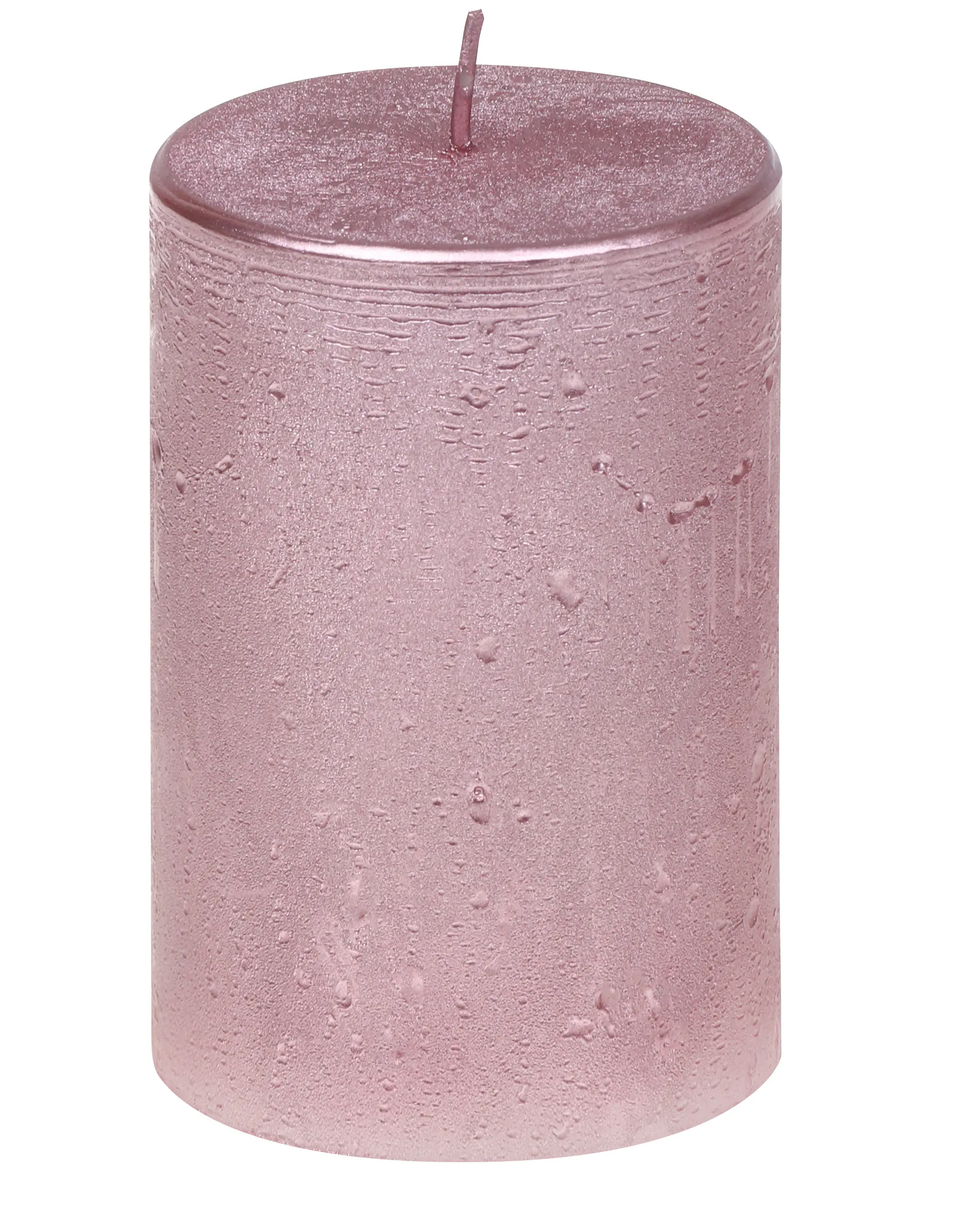 Steinhart Stumpenkerze Rustic-Glanz Ø 6,8 x 10 cm antikrosa 