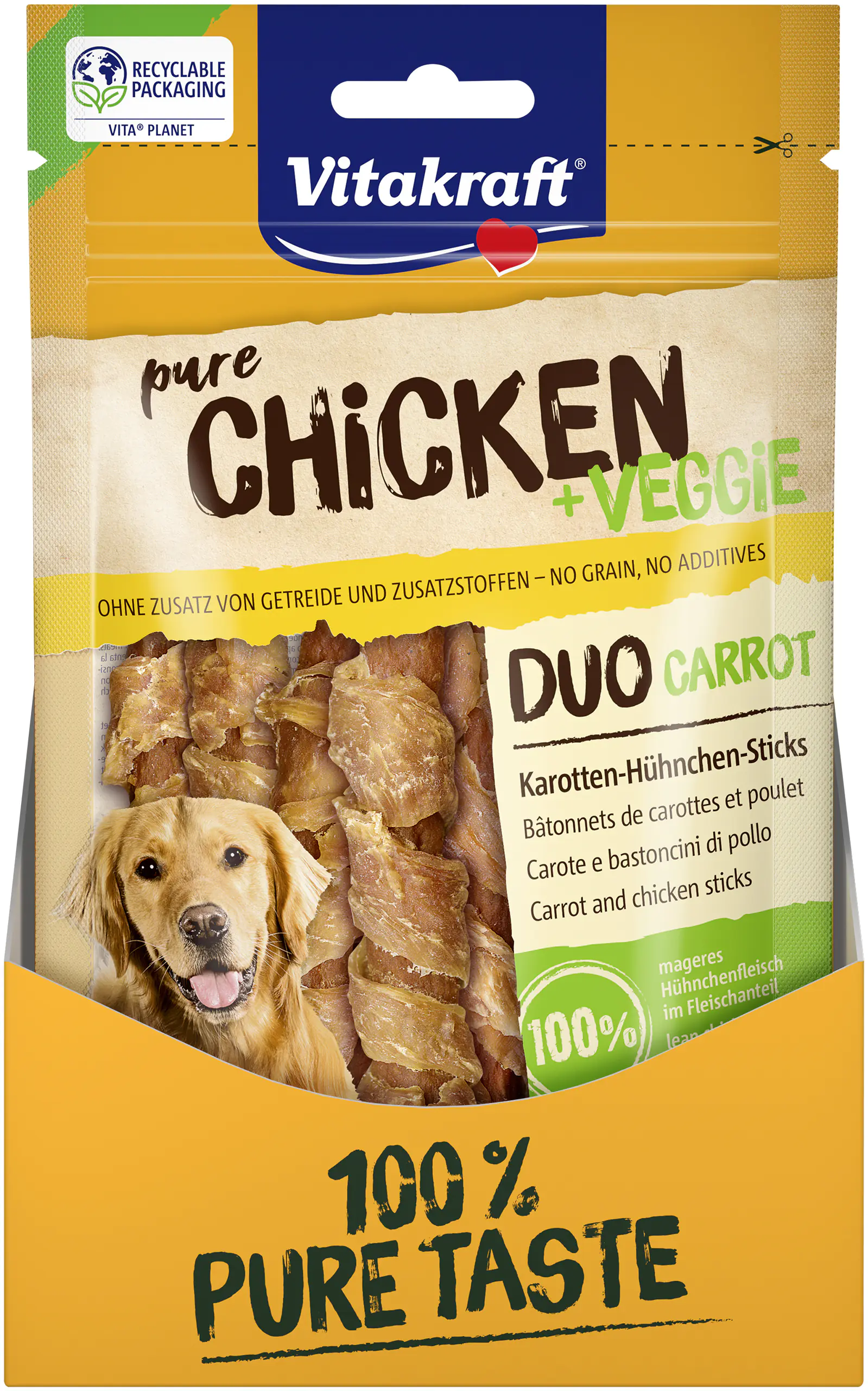 Vitakraft CHICKEN Veggie Karotte-Hühnchenstick 80 g Vitakraft CHICKEN Veggie Karotte-Hühnchenstick 80 g