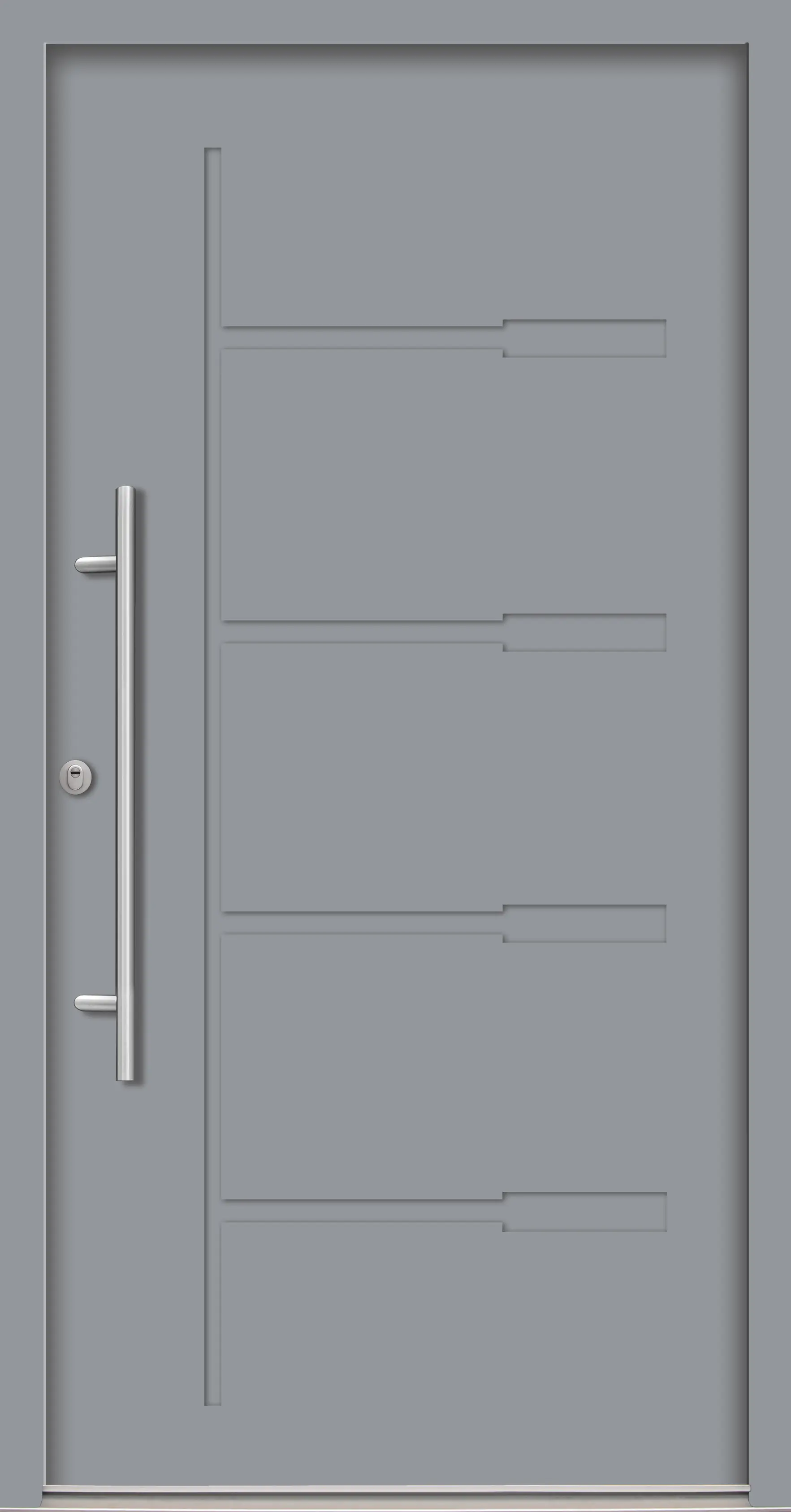 Splendoor Haustür Passivedoor Premium H1 Grau DIN Links 110 x 210 cm