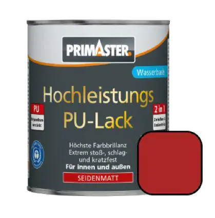 Primaster PU-Lack RAL 3000 125 ml feuerrot seidenmatt