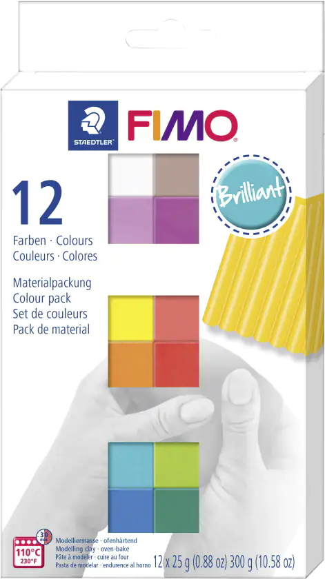 FIMO Soft Colour Pack 12 x 25 g 12 Farben Brillant