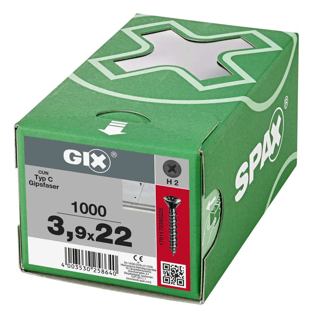 Spax Trockenbauschrauben 3.9 x 22 mm PH 2 - 1000 Stk.