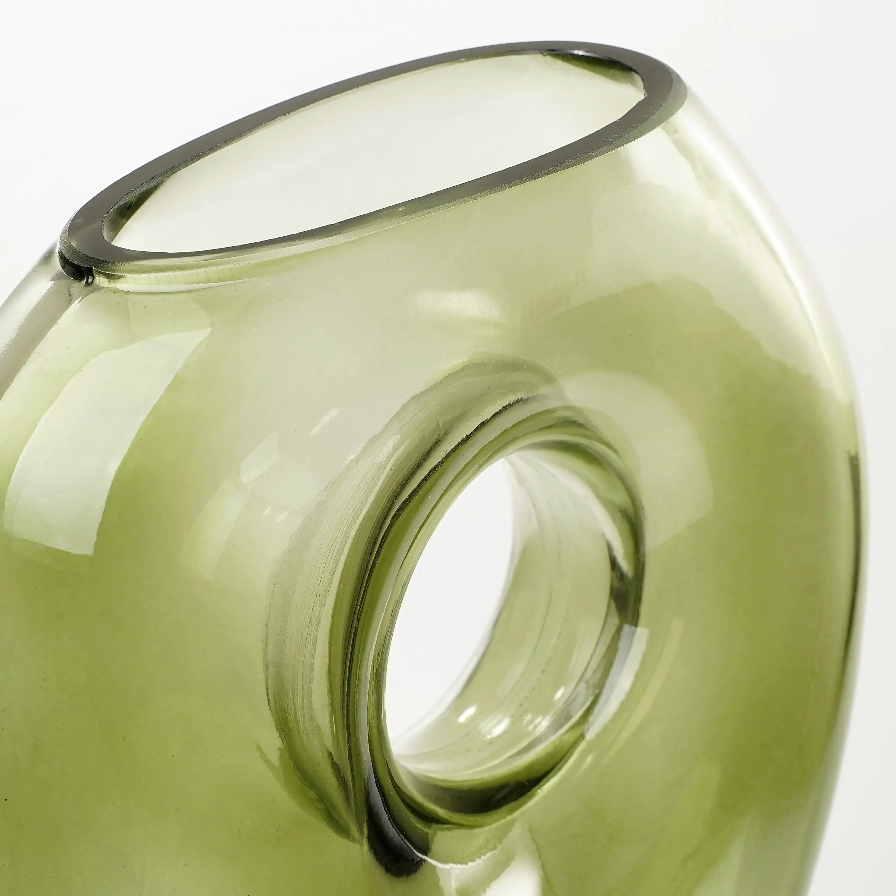 Mica Vase Jay Glas grün 22,5 cm