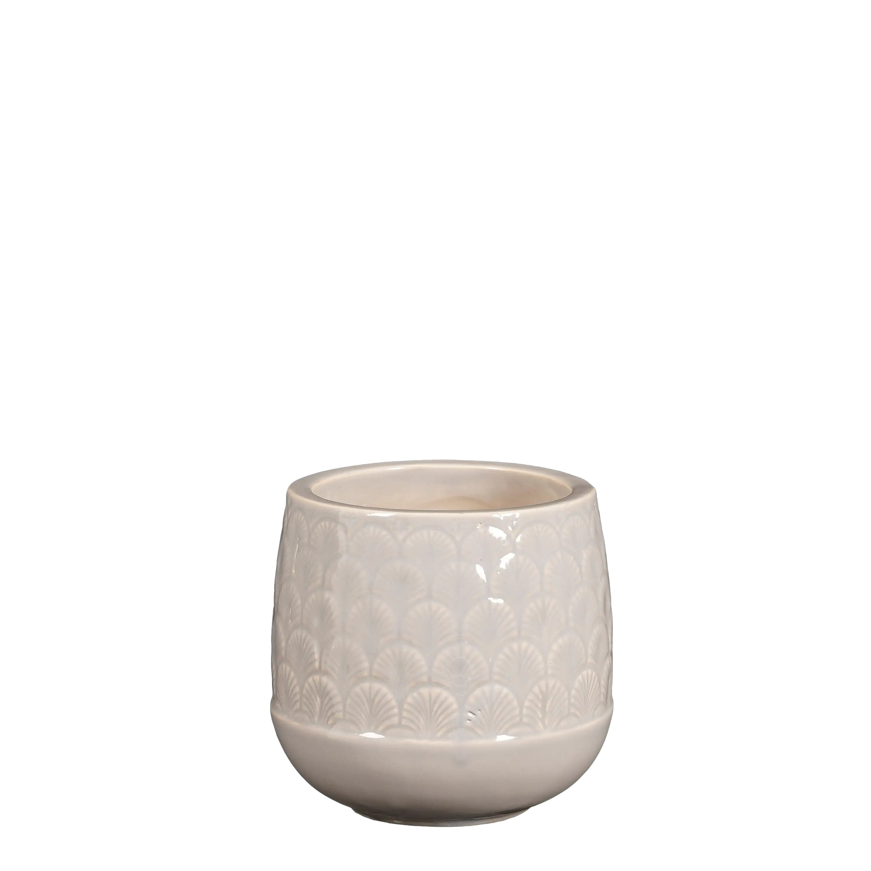 Mica Decorations Pflanztopf Oran Ø 20 x 19 cm hellgrau