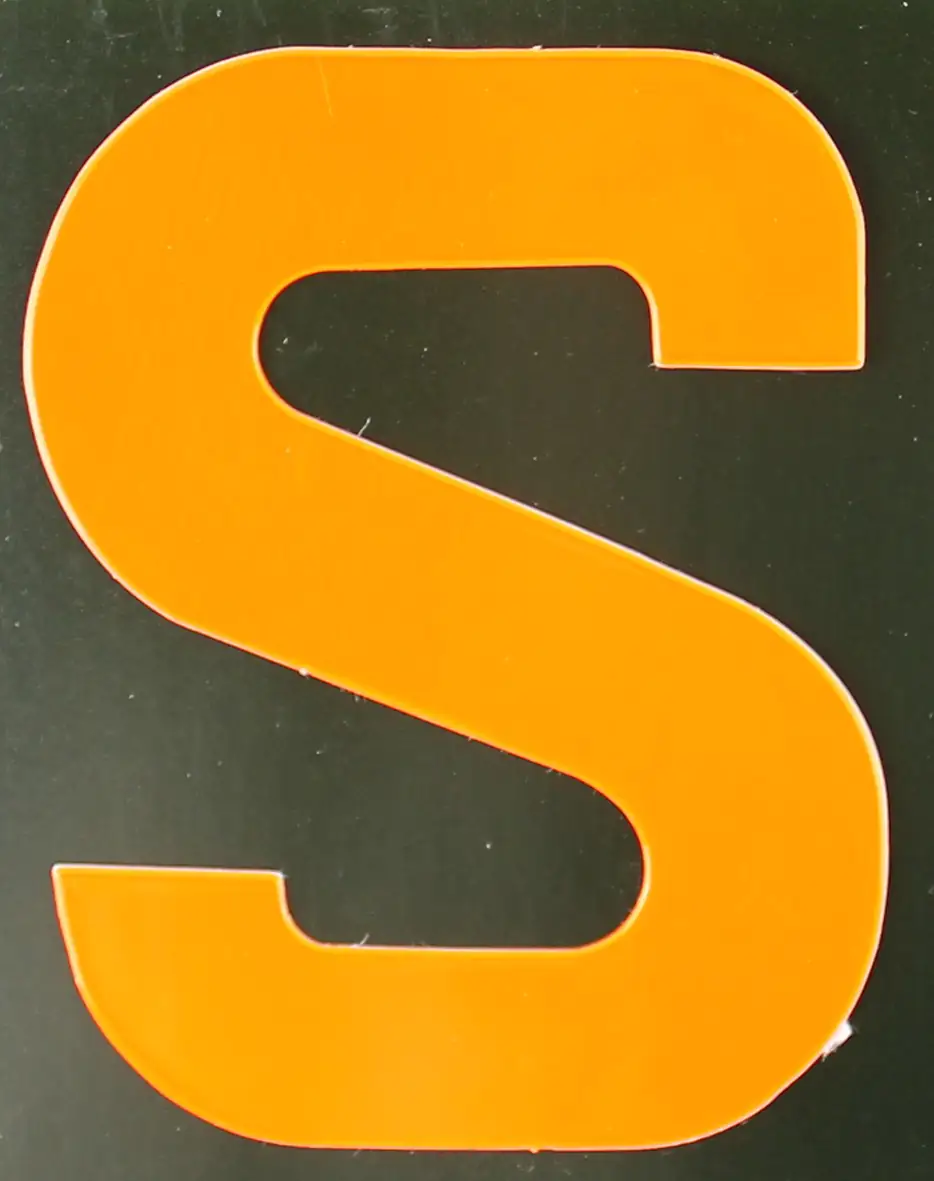 4004947548584 Conacord Reflektierender Klebebuchstabe S orange "S"