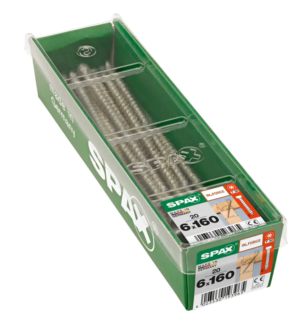 Spax Holzbauschrauben 6.0 x 160 mm TX 30 - 10 Stk. Spax Holzbauschrauben 6.0 x 160 mm TX 30 - 10 Stk.