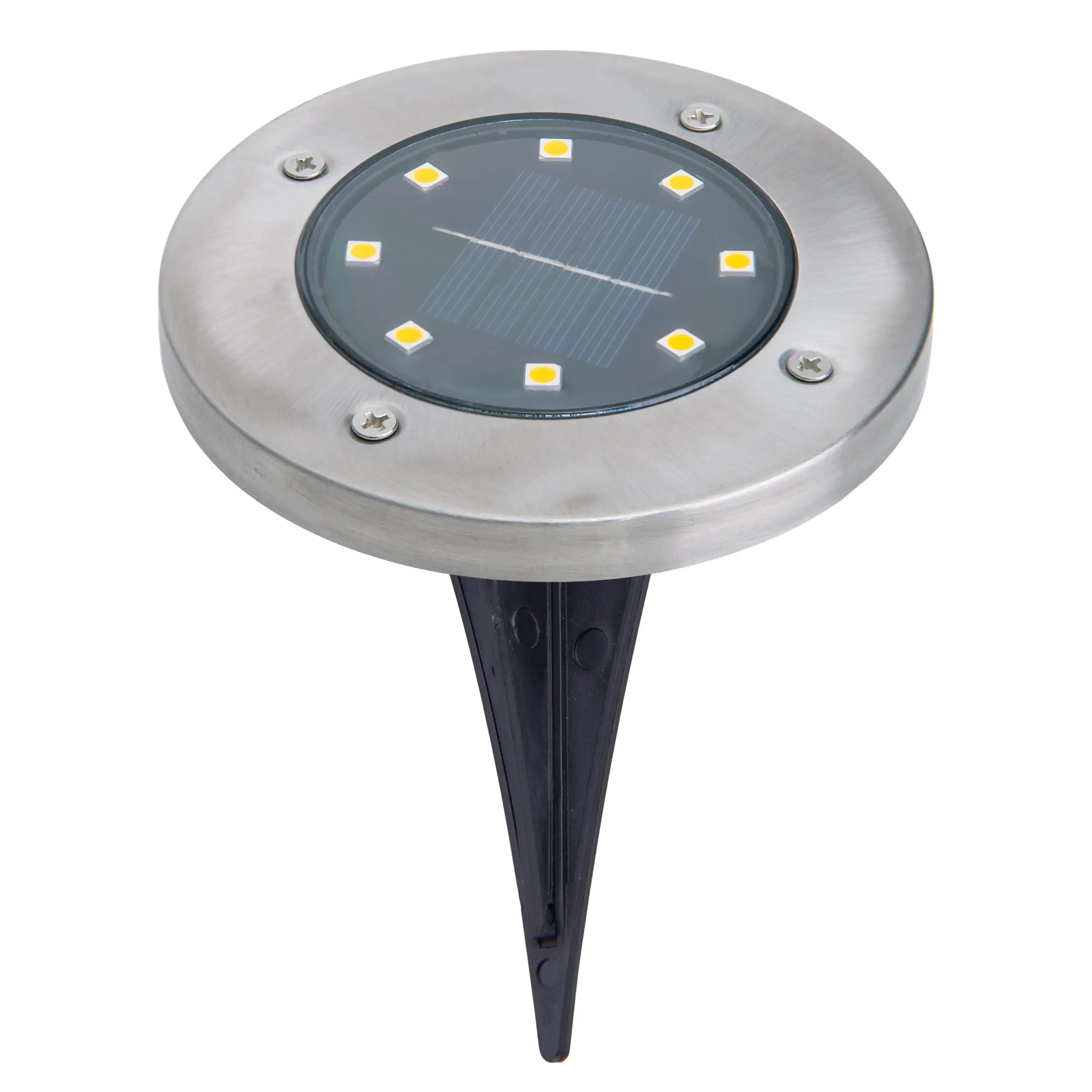 Light & More Solar Bodenspieß 4er Set silber