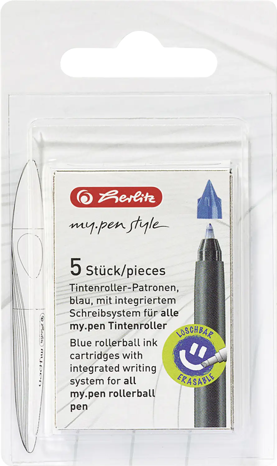 herlitz Tintenroller-Patronen my.pen blau 5 Stück