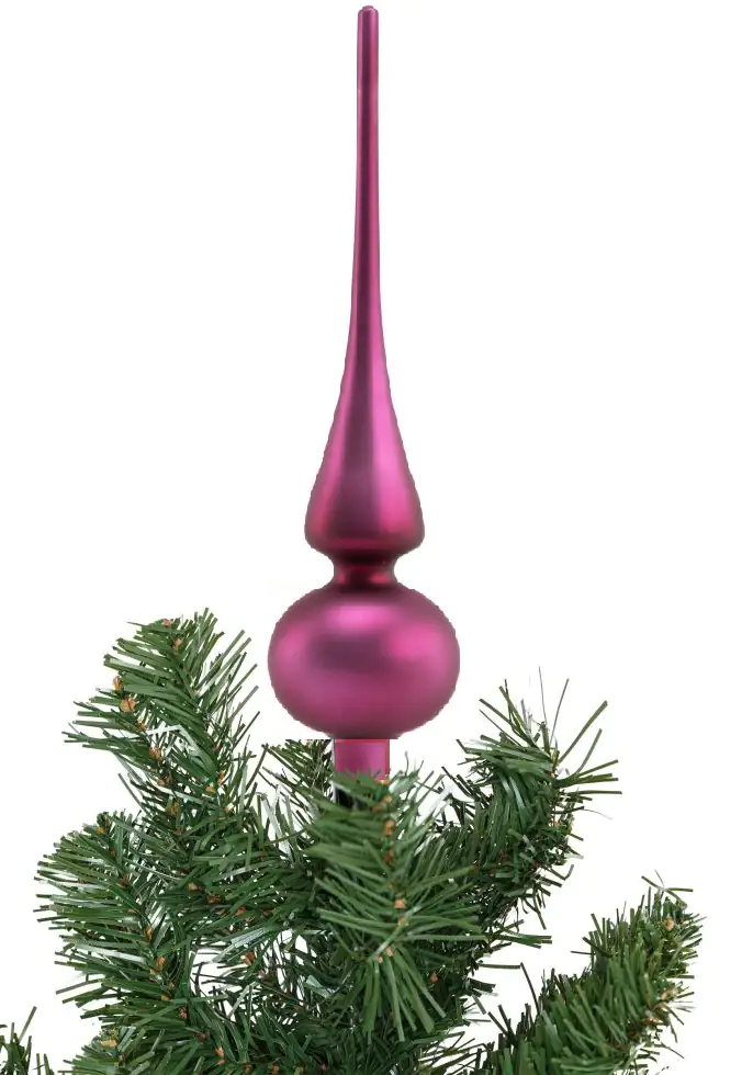 TrendLine Christbaumspitze aus Glas 26 cm magnolienrosa matt TrendLine Christbaumspitze aus Glas 26 cm magnolienrosa matt