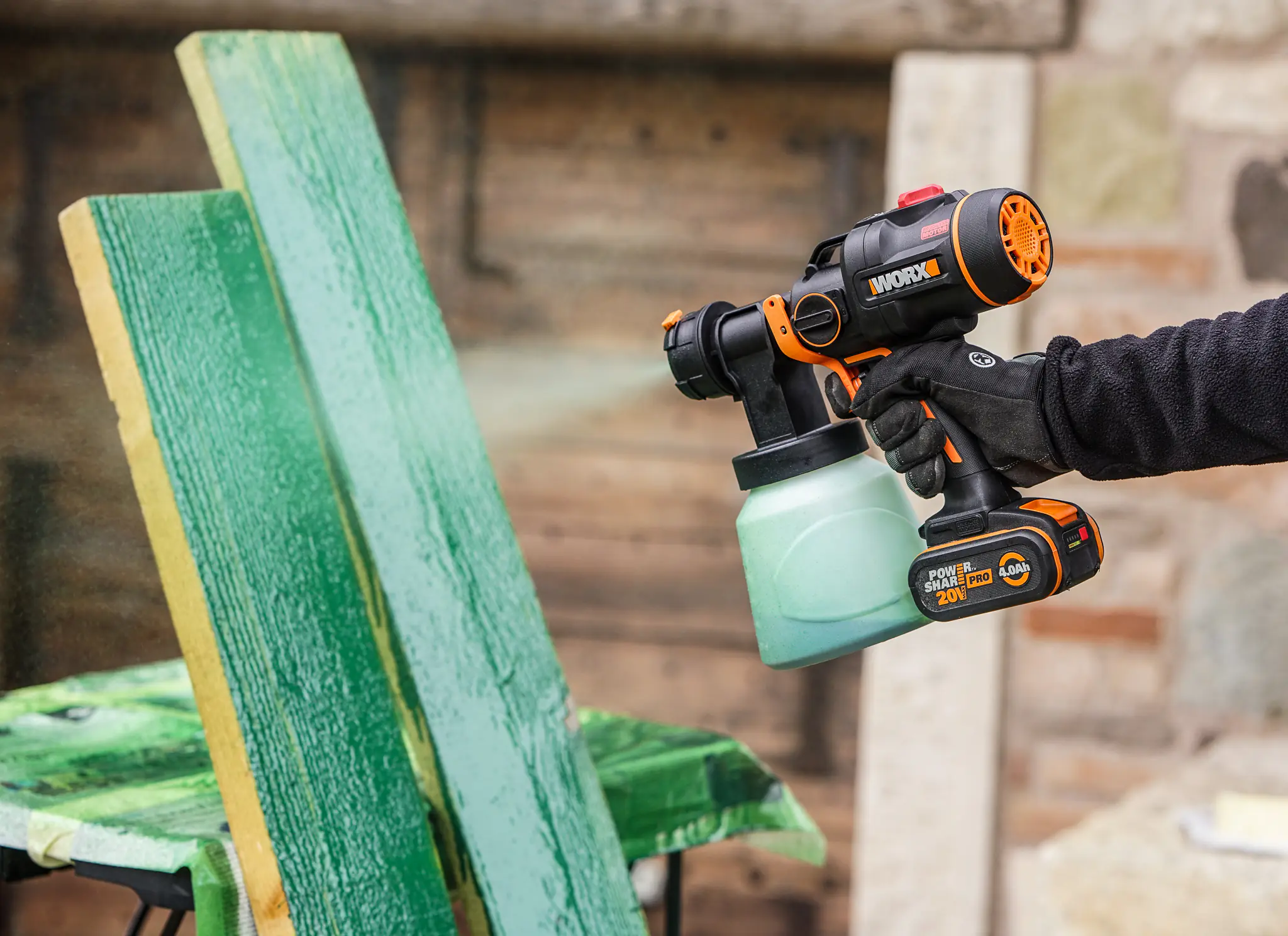 Worx NITRO Akku-Farbsprühgerät WX020.9 20 V Solo Worx NITRO Akku-Farbsprühgerät WX020.9 20 V Solo