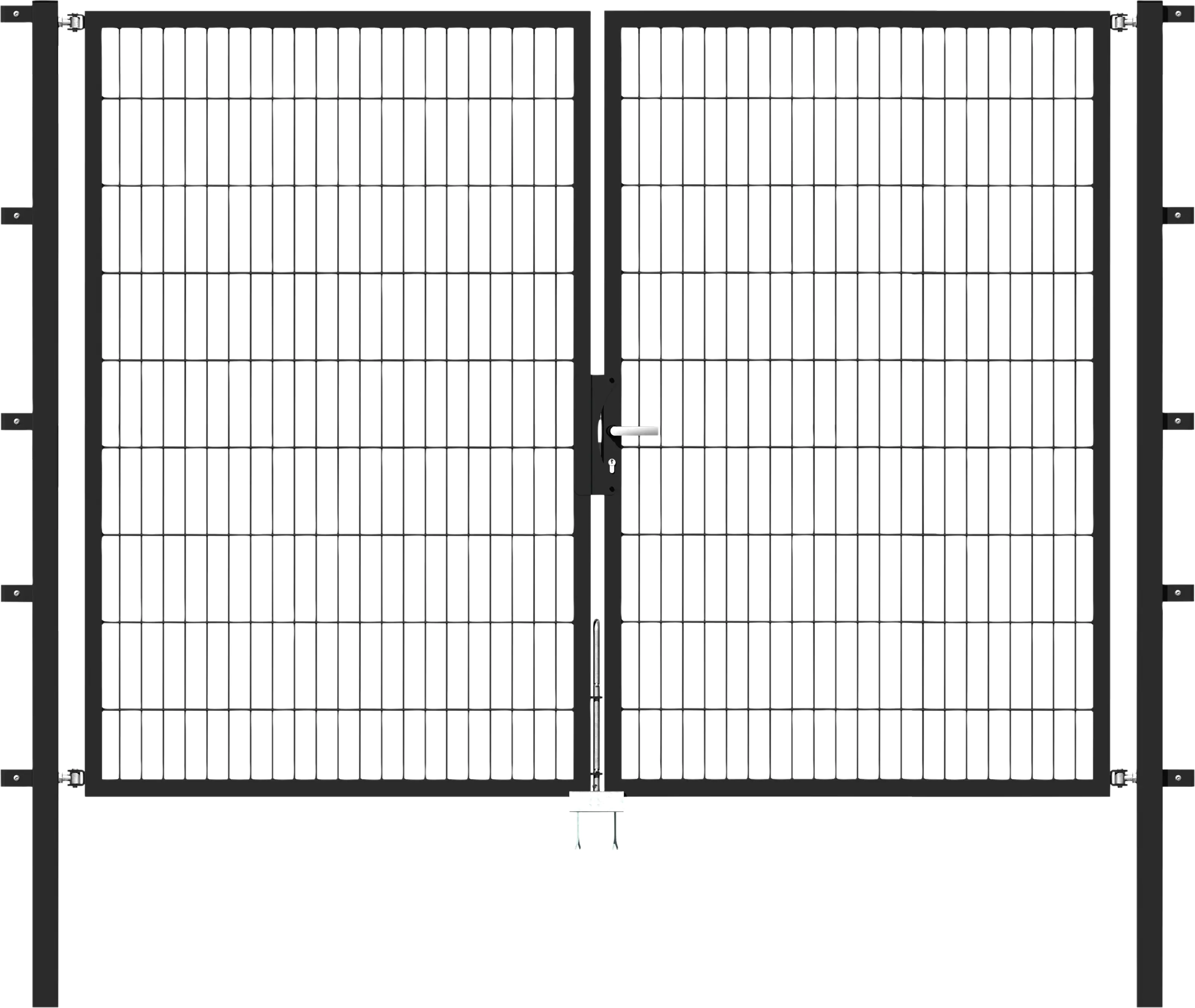 Alberts Stabgitter Doppeltor Flexo 250 x 180 cm 6/5/6 anthrazit zE