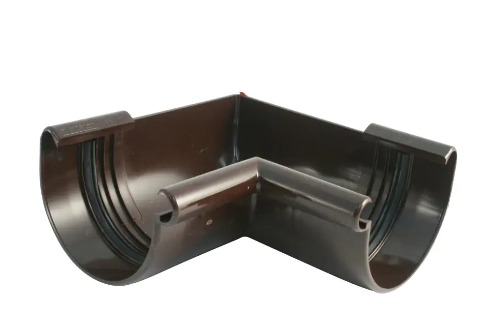 Marley Rinnenwinkel NW 125 mm, Innenecke, 90°, halbrund, braun