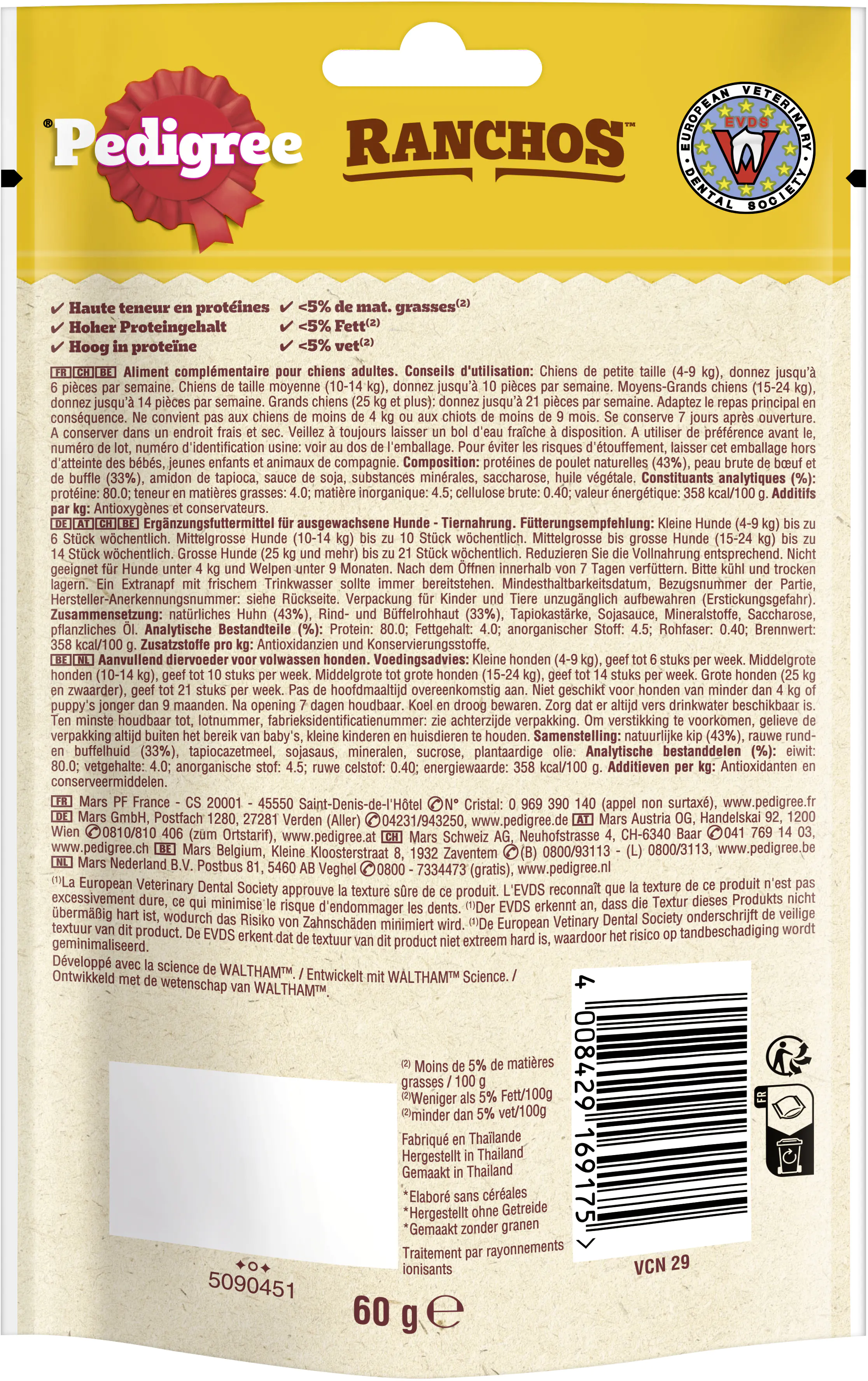 Pedigree Ranchos Hundeleckerli Wrap mit Huhn 60 g