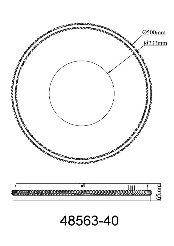 Globo Deckenleuchte Shirley Ø 50,5 x 6,5 cm schwarz CCT