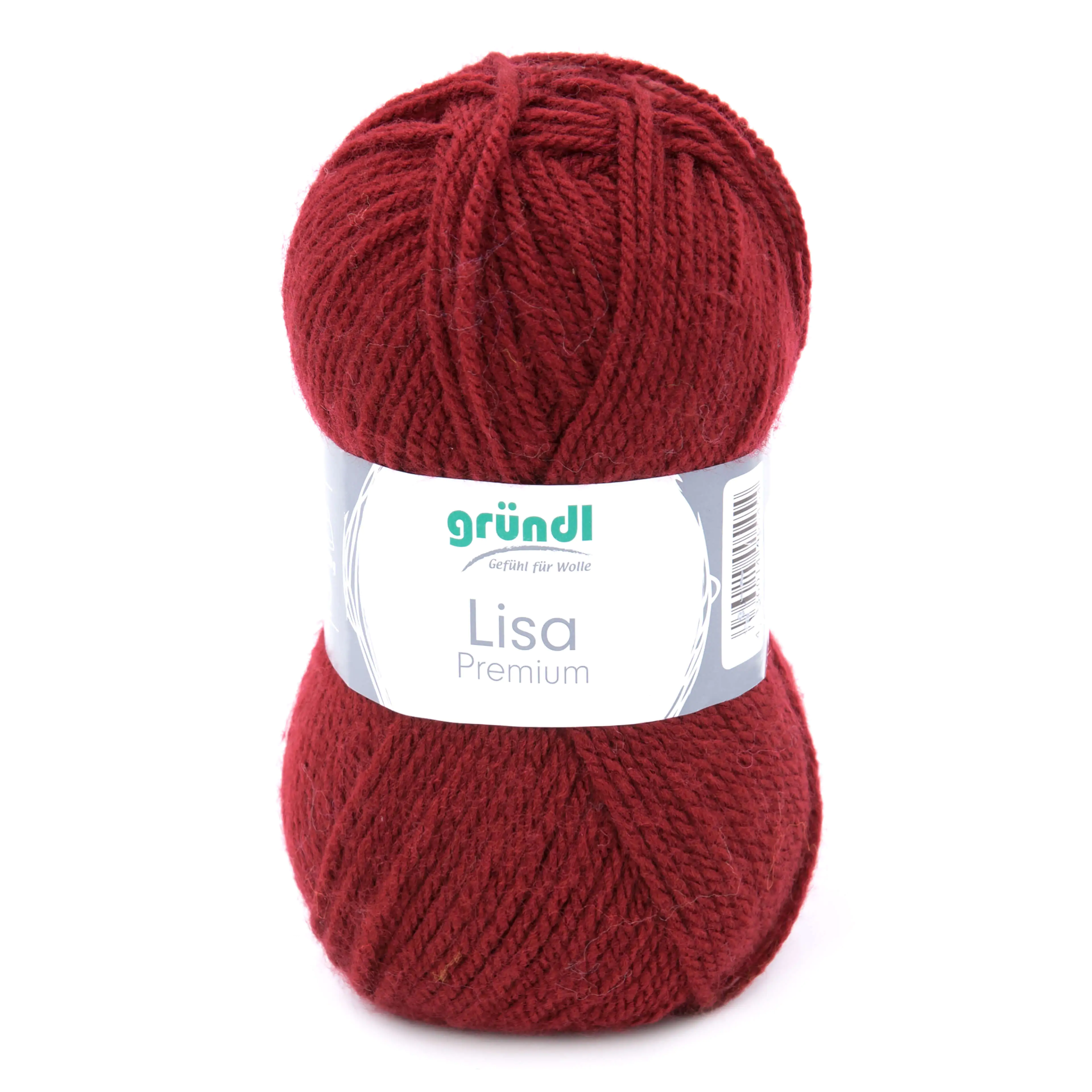 Gründl Wolle Lisa Premium uni 50 g bordeaux