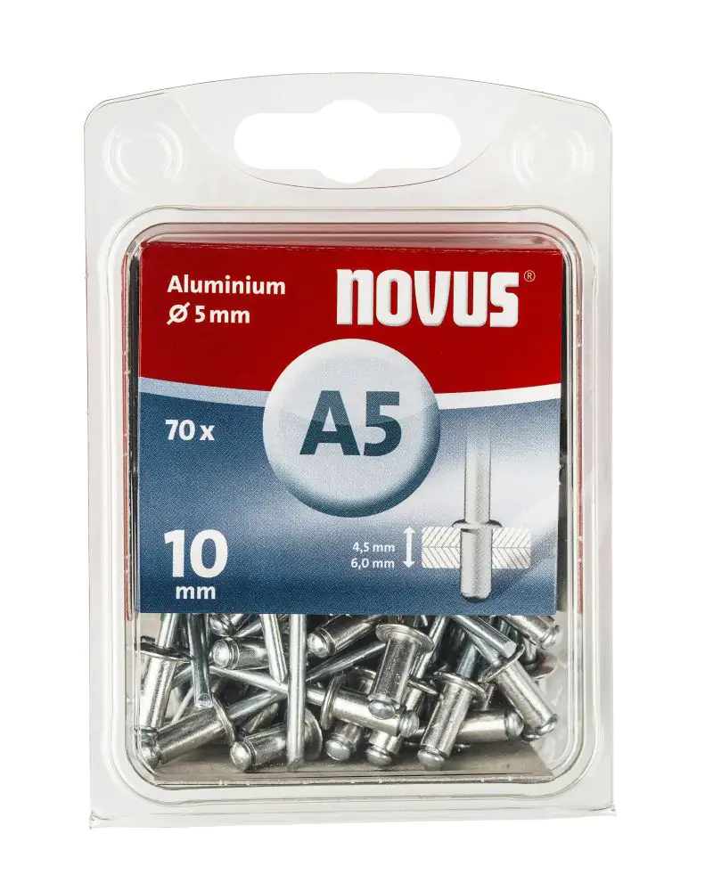 Novus Blindnieten Typ A5/10 Aluminium 70 Stück