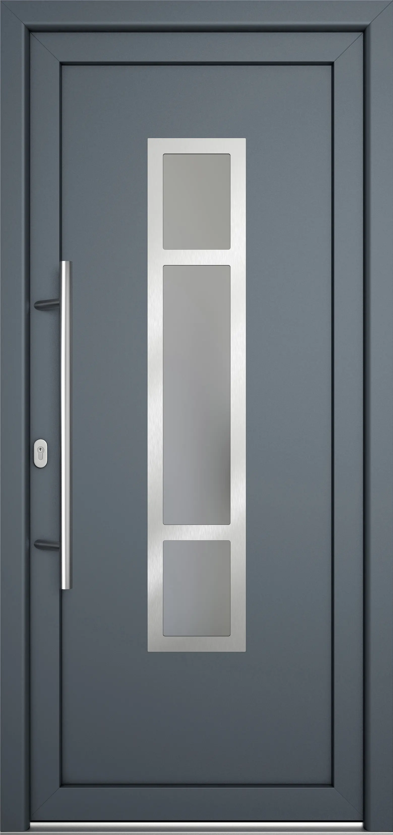 Meeth Haustür Signum Pro PVC Modell 87 88 x 208 cm DIN Links weiß/titan Meeth Haustür Signum Pro PVC Modell 87 88 x 208 cm DIN Links weiß/titan