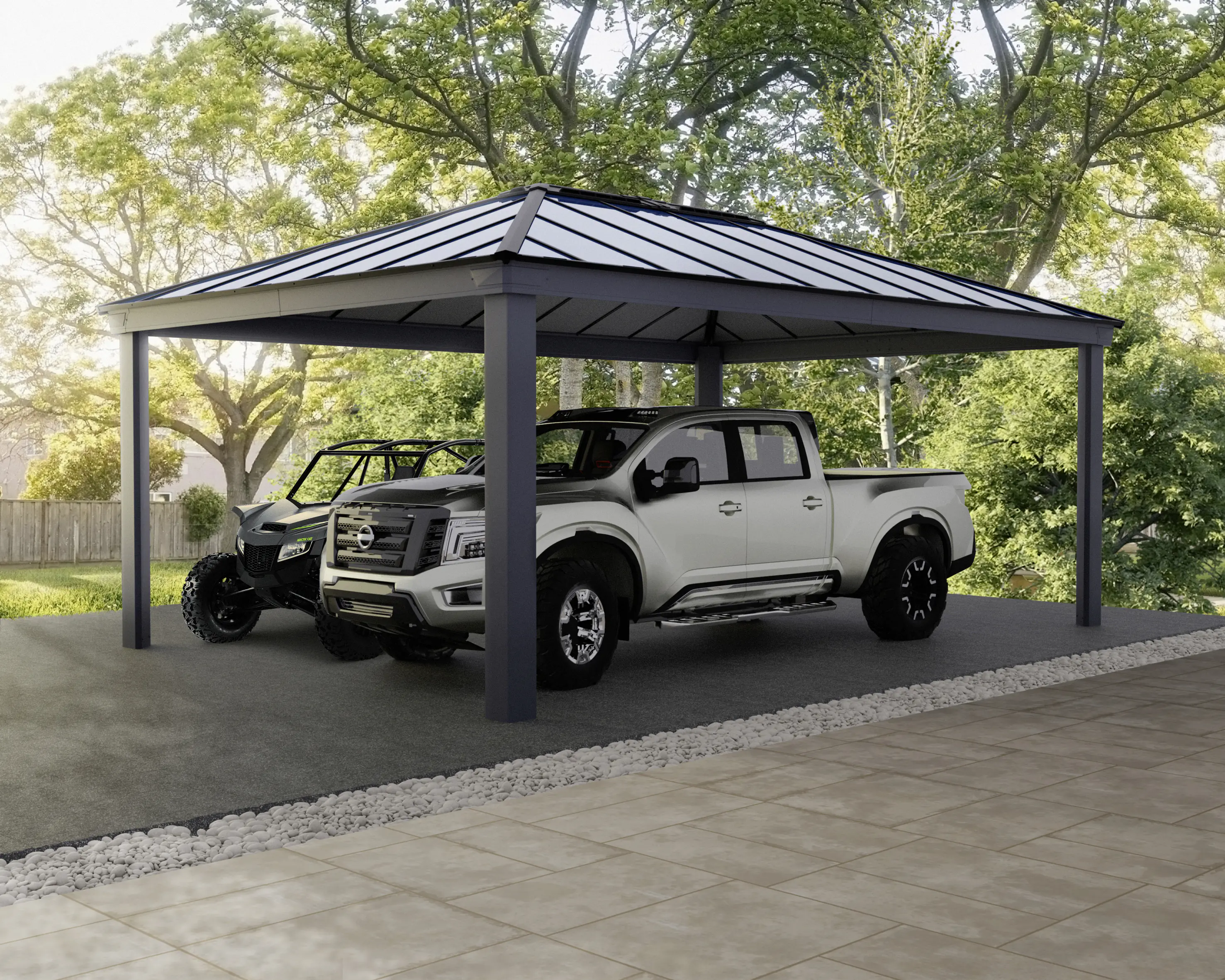 Canopia Carport Colorado Grau Alu 612 x 426 cm