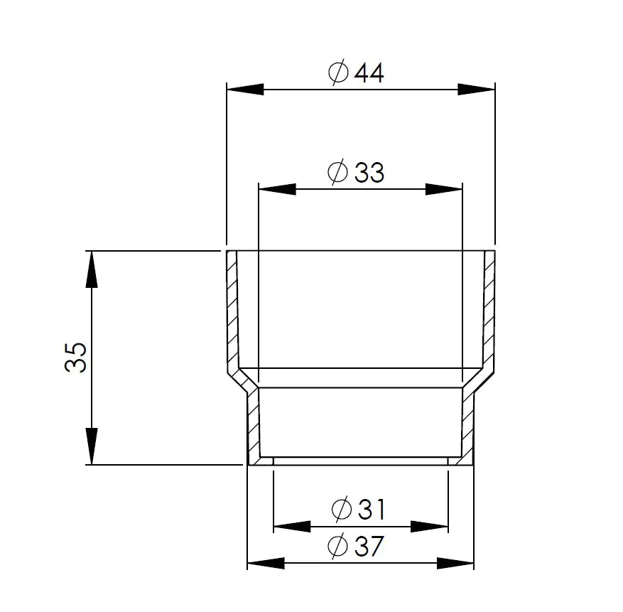 Wisa Spülstromdrossel für spülrandlose WCs 44 x 35 mm