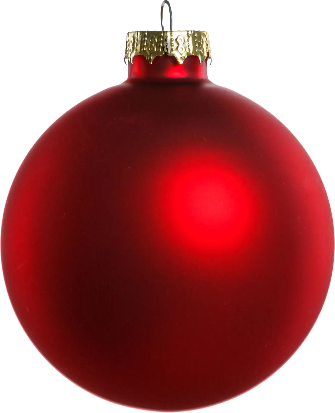 2076601539070_03 TrendLine Glaskugeln in uni glanz/matt Ø 8 cm, weihnachtsrot, 6 Stück