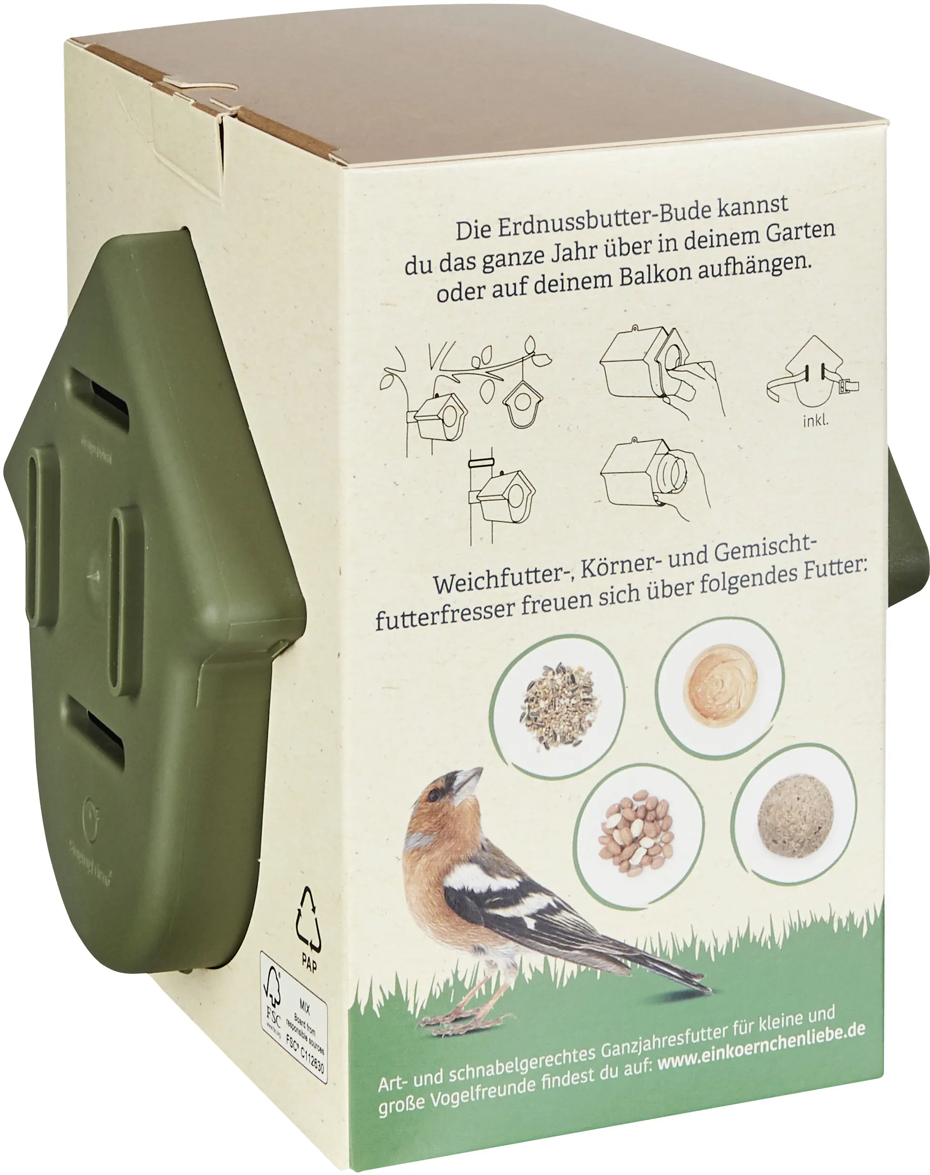 Elles Vogelfutterspender Erdnussbutter-Bude