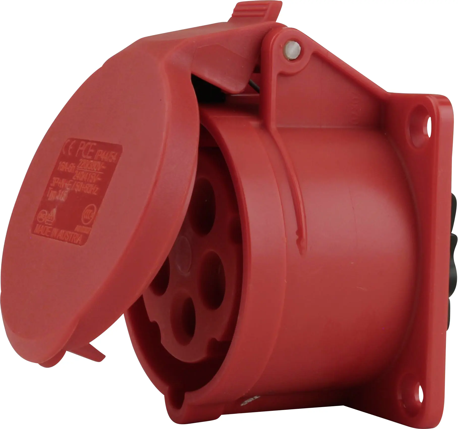 PCE CEE-Anbaudose 5-polig 16A rot