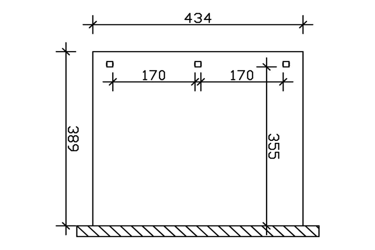 SKAN HOLZ Terrassenüberdachung Venezia 434 x 389 cm Leimholz