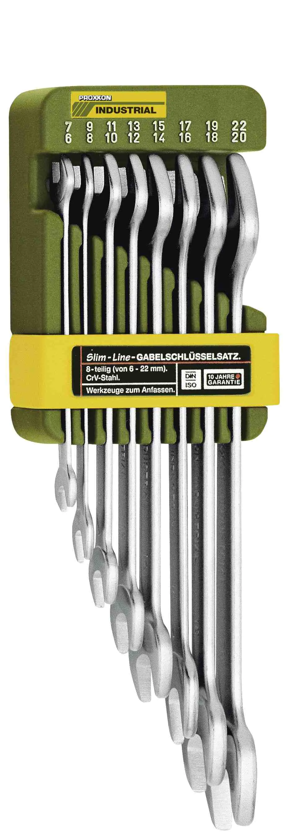 Proxxon Doppel-Maulschlüsselsatz 8-teilig 6 - 22 mm Proxxon Doppel-Maulschlüsselsatz 8-teilig 6 - 22 mm