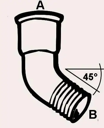 Cornat Temperguss-Bogen 45° 3/4 '' 1 Muffe verzinkt
