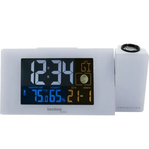 Technoline Projektions-Funkwecker WT 537 weiß Technoline Projektions-Funkwecker WT 537 weiß