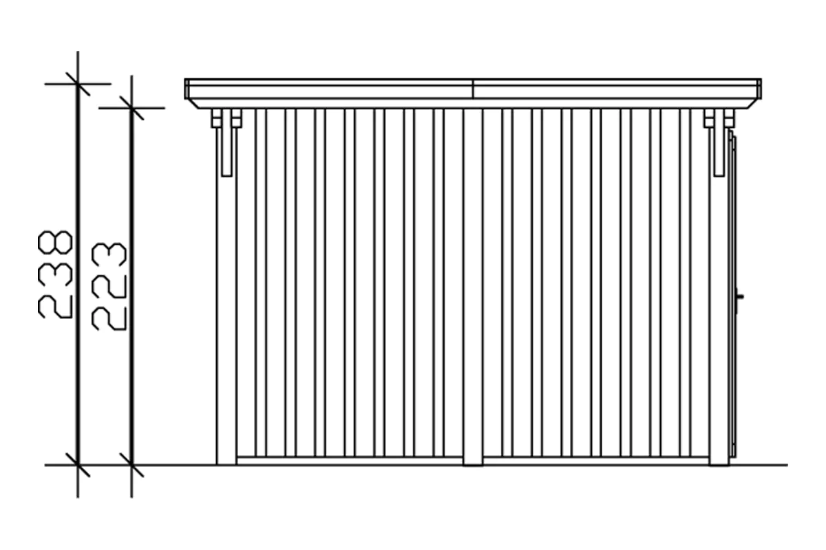 4018211022786_05 SKAN HOLZ Carport Emsland 354 x 846 cm mit EPDM-Dach mit Abstellraum