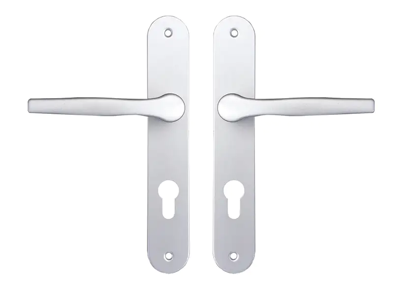 Meeth Haustürgarnitur abgerundet silber Meeth Haustürgarnitur abgerundet silber