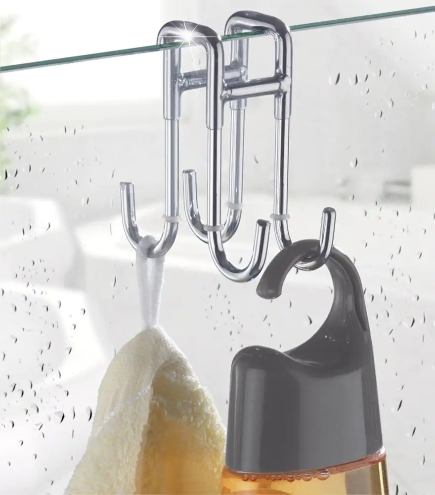 Wenko Doppel-Duschhaken Edelstahl Wenko Doppel-Duschhaken Edelstahl