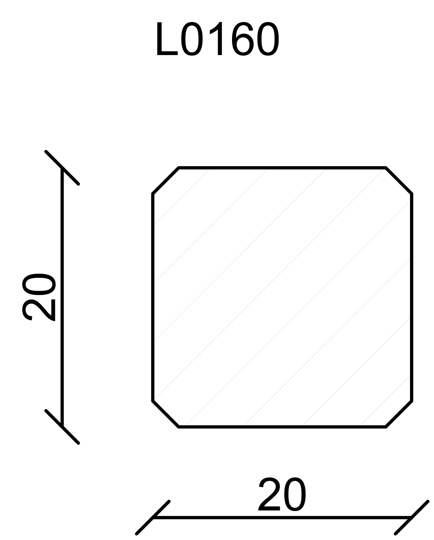 FN Neuhofer Eckenstäbchen L0160L 20 x 82 mm weiss 1 Stück